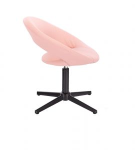 Kosmetická židle NAPOLI na černém kříži - růžová