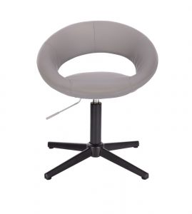 Kosmetická židle NAPOLI na černém kříži - šedá