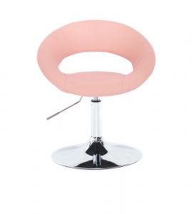 Židle NAPOLI na stříbrném talíři  - růžová