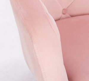 Nabízíme široký sortiment židlí a křesel, herní ži Barová židle ANDORA VELUR na černé podstavě - světle růžová LuxuryForm