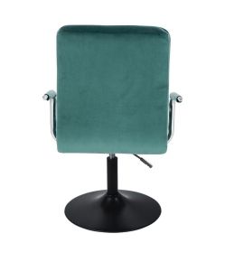 Židle VERONA VELUR na černém talíři - zelená