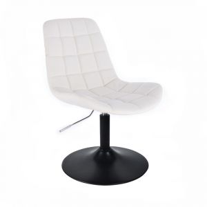 Kosmetická židle PARIS na černém talíři - bílá