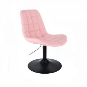 Kosmetická židle PARIS na černém talíři - růžová