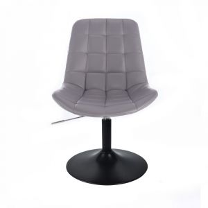 Židle PARIS na černém talíři - šedá