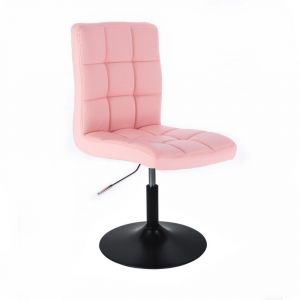 Židle TOLEDO na černém talíři - růžová