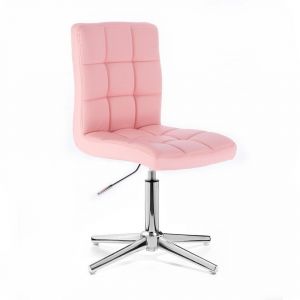 Židle TOLEDO na stříbrném kříži - růžová