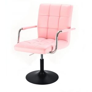  Židle VERONA na černém talíři - růžová