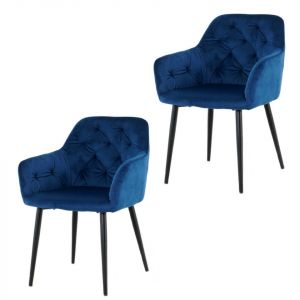 Jídelní židle Atlanta - modrá - SET 2 ks