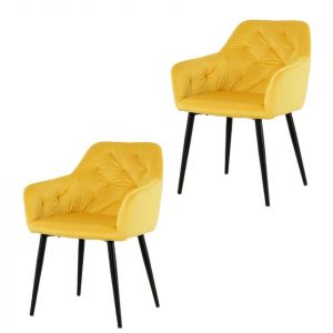 Jídelní židle Atlanta - žlutá - SET 2 ks
