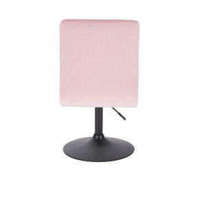Kosmetická židle TOLEDO VELUR na černém talíři - růžová
