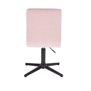 Židle TOLEDO VELUR na černém kříži - růžová