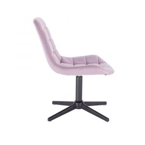 Židle PARIS VELUR na černém kříži - fialový vřes