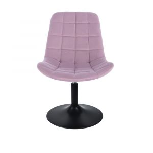Židle PARIS VELUR na černém talíři - fialový vřes