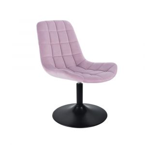 Židle PARIS VELUR na černém talíři - fialový vřes