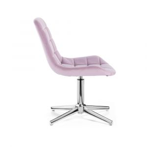 Židle PARIS VELUR na stříbrném kříži - fialový vřes