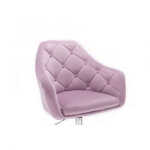 Barová židle ANDORA VELUR na černé podstavě - fialová