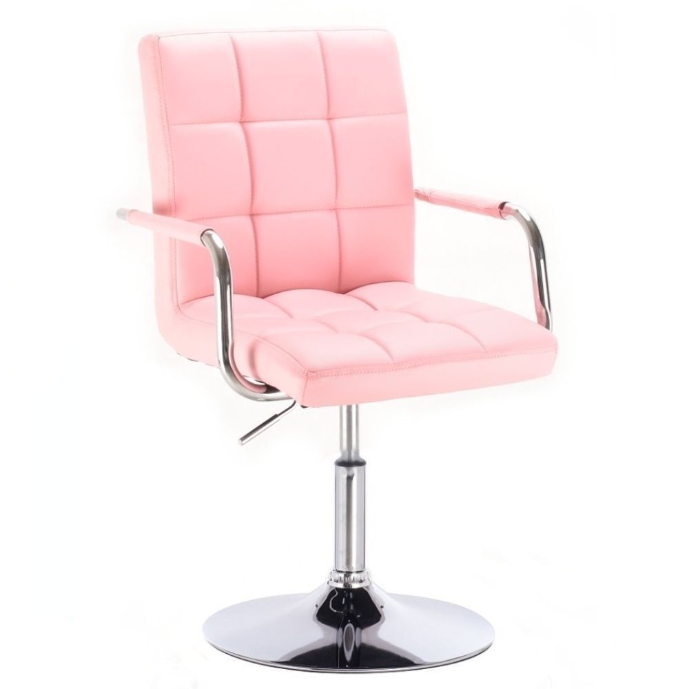 Židle VERONA na kulaté podstavě růžová